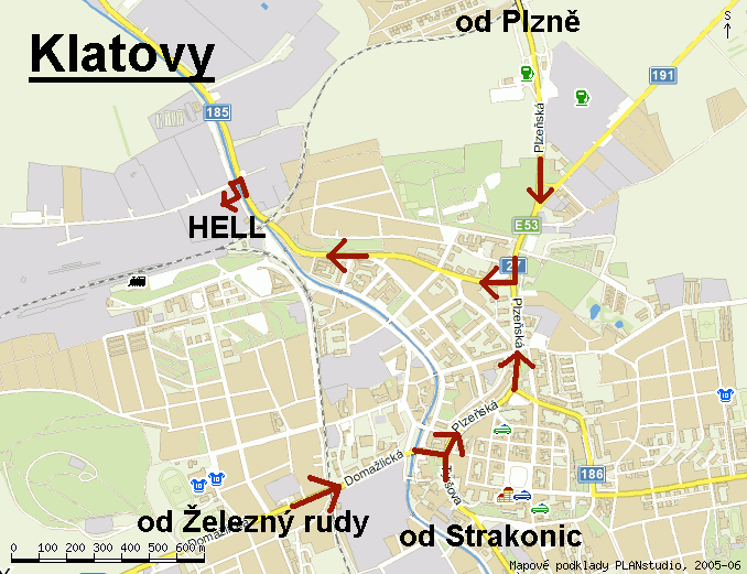 mapa Klatov